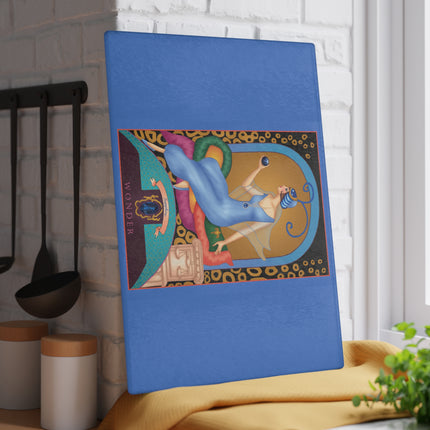 September & Sapphire Zodiac Glass Cutting Board