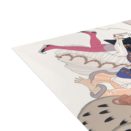 ⛸️❄️ The Grand Winter Skating Mishap Postcard Bundles – Art Deco Winter Whimsy