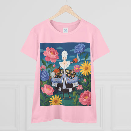 🌸👑 The Duchess Of The Enchanted Garden Cotton Tee – Art Deco Floral Elegance