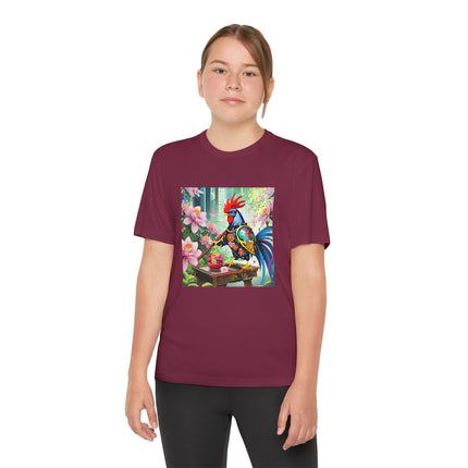 Cyberpunk Rooster Youth Competitor Tee