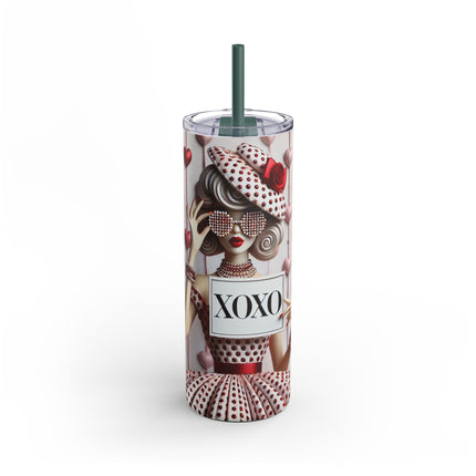 Fashionably Yours, XOXO Skinny Matte Tumbler, 20oz