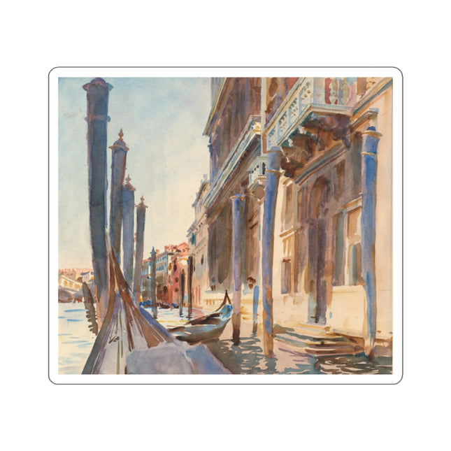 Gondola Moorings on the Grand Canal by John Singer Sargent Kiss-Cut Stickers (4 Sizes)