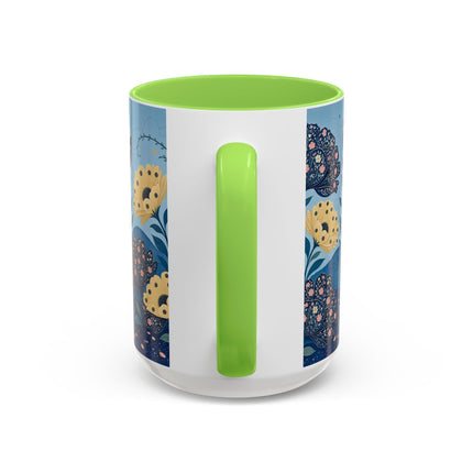🌼🦋 The Enchanted Butterfly Garden Promenade Colorful Mug – Art Deco Floral Whimsy