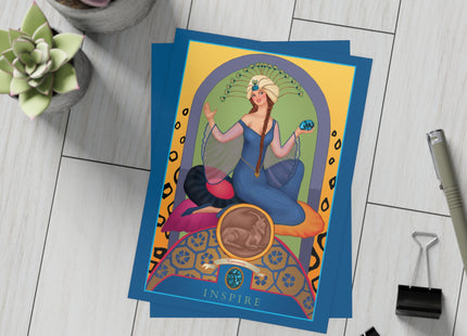 December & Tanzanite (from the Gem Series) by Sofia Chiostri Postcards (envelopes included) - Bundles of 10, 30, 50 Pieces