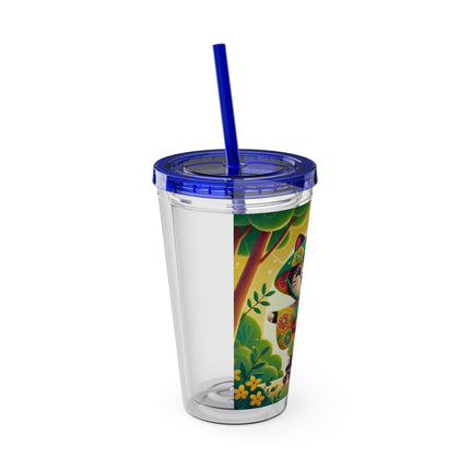 Firefly Dance on Wheels Sunsplash Tumbler with Straw, 16oz