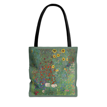 Farm Garden with Sunflowers by Gustav Klimt Tote Bag (AOP)