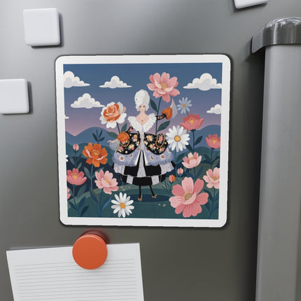 🌸🎀 The Grand Floral Promenade Die-Cut Magnets – Art Deco Fashion Fantasy