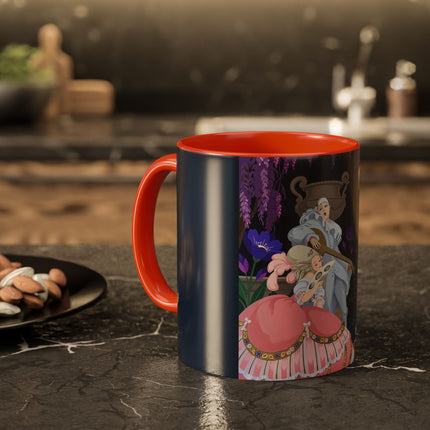The Moonlit Garden Serenade Colorful Mugs – Art Deco Musical Elegance