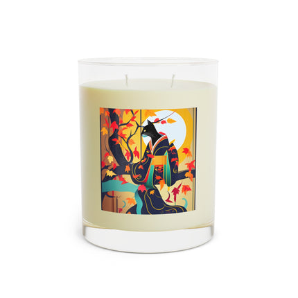 Black Cat in Kimono Scented Candle - Full Glass, 11oz