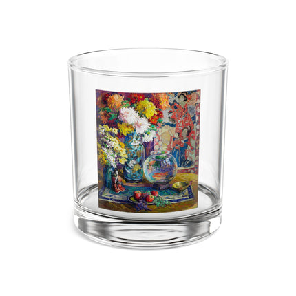 Fish, Fruits, and Flowers Latte Rocks Glass, 10oz