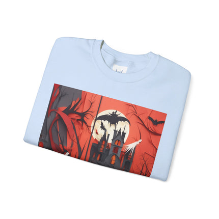 Halloween Night Scene Unisex Heavy Blend™ Crewneck Sweatshirt