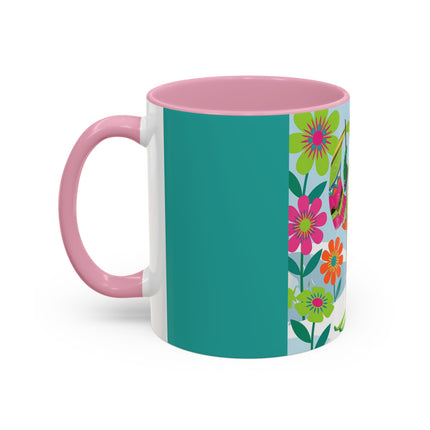 🎿🌸 The Winter Flower Adventurer Colorful Mug – Colorful Ski Fantasy