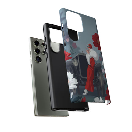 🚗🌺 The Lady Of The Grand Touring Car Phone Case – Art Deco Motoring Elegance