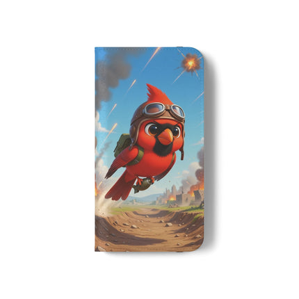 🐦✈️ The Cardinal Dive Bomber Flip Case – Bold Flight & Fearless Adventure