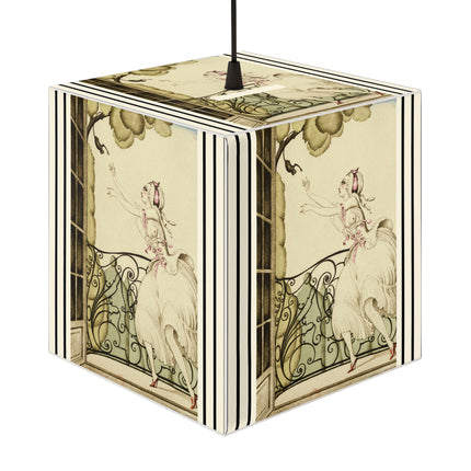 Sur talons rouges (On Red Heels) pl 02 by Gerda Wegener Light Cube Lamp