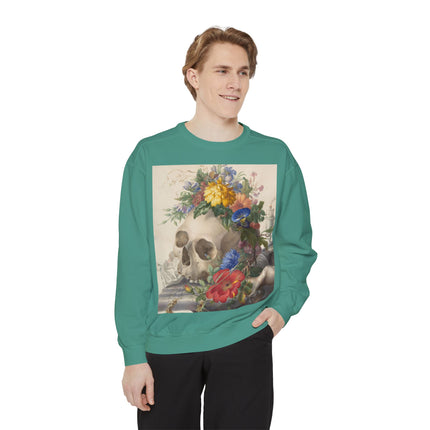 Vanitas Still Life by Herman Henstenburgh Garment-Dyed Sweatshirt
