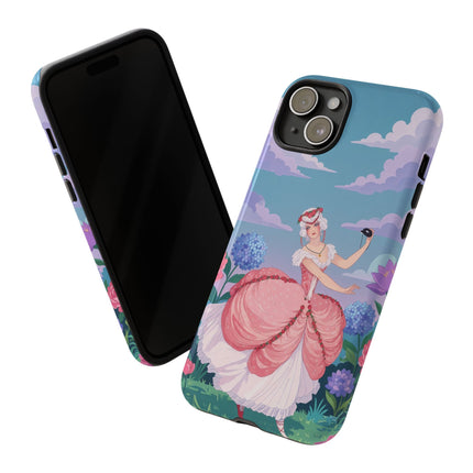 🎭🌸 The Lady Of The Secret Masquerade Phone Case – Art Deco Garden Fantasy