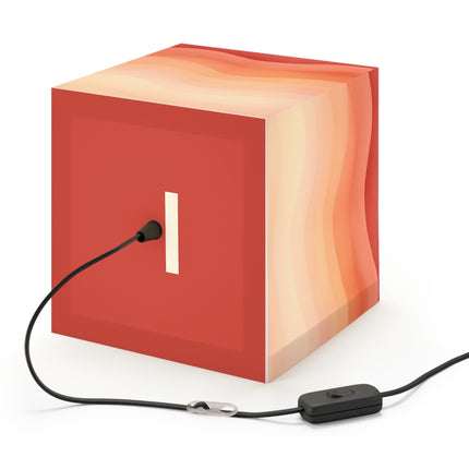 Autumn Serenade in Peach and Orange Light Cube Lamp