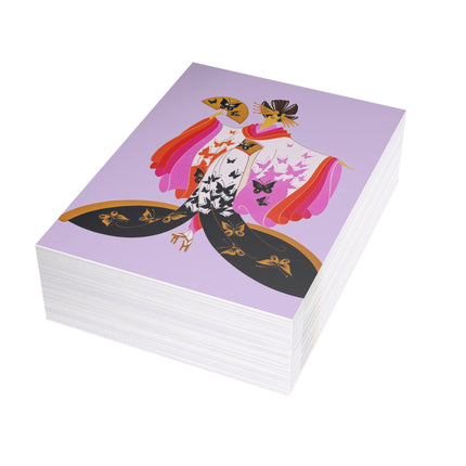 🦋🌸 The Lady Of The Butterfly Kimono Postcard Bundles – Art Deco Fashion Fantasy