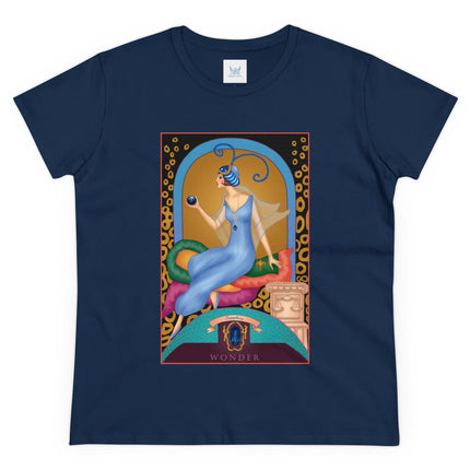 September & Sapphire (from the Gem Series) by Sofia Chiostri Women's Midweight Cotton Tee