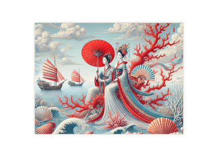 Ladies by the Quiet Sea Ceramic Tile
