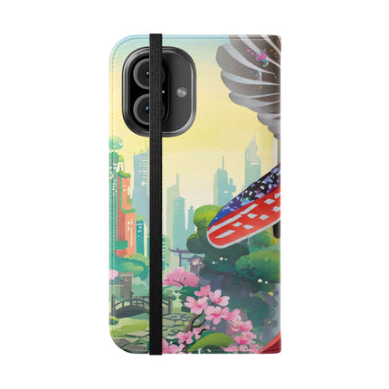 🦉⚔️ Cyberpunk Samurai Owl Flip Case – Neon Wisdom & Warrior Honor