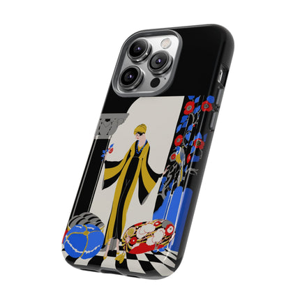 Art Deco Flapper in Yellow Robe Phone Case – Elegant Glamour & Exotic Charm