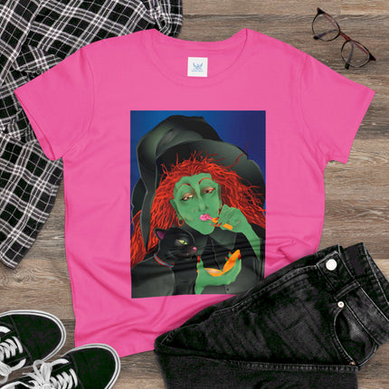 Mirror, Mirror A Witch's Touch Women's Midweight Cotton Tee