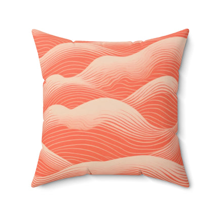 Hues of Orange Wave Patterns and Beige Wave Pattern