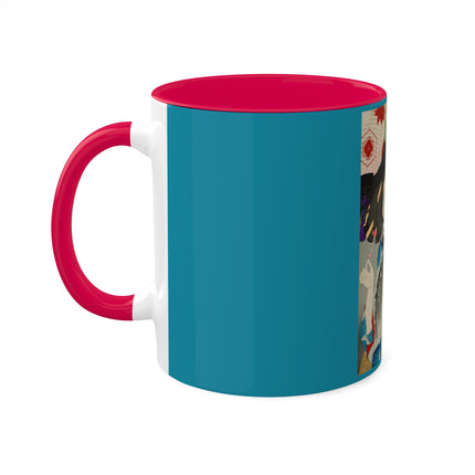 Looking Observant; The Appearance of a Kyoto Waitress of the Meiji Era by Tsukioka Yoshitoshi Colorful Mugs, 11oz