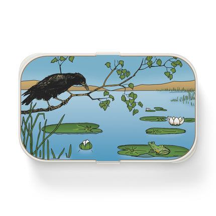 The Crow, The Frog, And The Lily Pond Bento Lunch Box