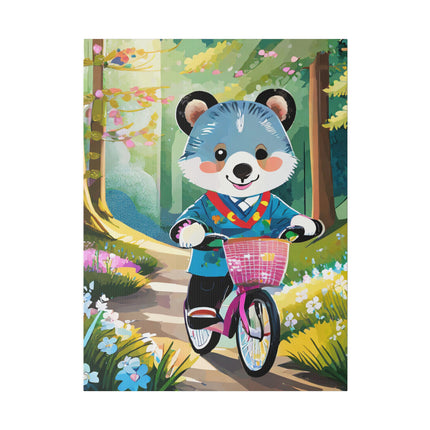 Furry Cyclist Matte Canvas, Stretched, 0.75"