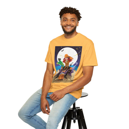 Moonlit Pirate Halloween Unisex Garment-Dyed T-shirt