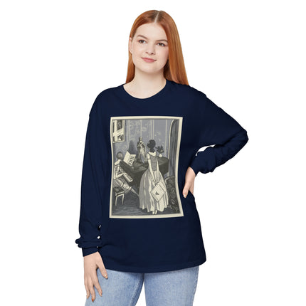 Piano et chant by Fernand Siméon Garment-dyed Long Sleeve T-Shirt