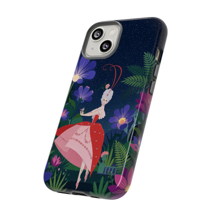 🌺✨ The Lady Of The Starlit Enchanted Garden Phone Case – Art Deco Floral Fantasy