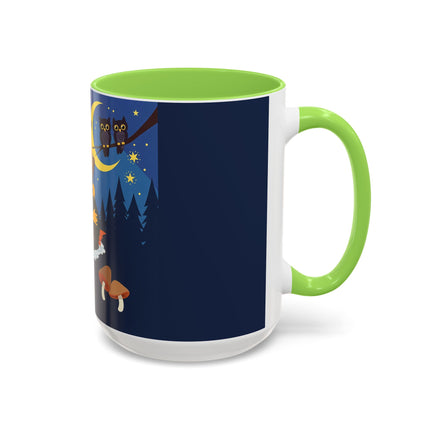 🎃🐈‍⬛ The Little Pumpkin Witch And Her Black Cat Colorful Mug – Whimsical Halloween Charm