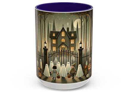 Ghostly Welcome – A Halloween Night Colorful Mugs (11oz, 15oz)