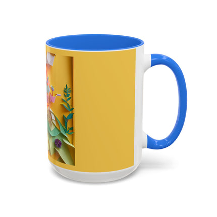 Origami Bicycle Colorful Mugs (11oz, 15oz)
