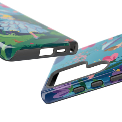 🌸☂️ A Stroll Through The Enchanted Forest Phone Case – Art Deco Floral Fantasy
