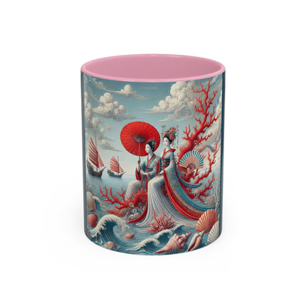 Ladies by the Quiet Sea Colorful Mugs (11oz, 15oz)