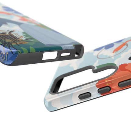 🦜🌺 The Lady Of The Garden Aviary Phone Case – Art Deco Floral Whimsy