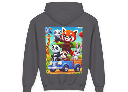 Safari Friends on the Move Youth Heavy Blend Hooded Sweatshirt