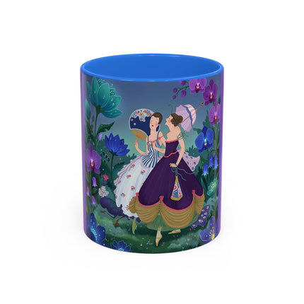 The Ladies Of The Moonlit Garden Colorful Mugs – Art Deco Floral Elegance