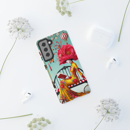 Reading In A Painted Garden Phone Cases
