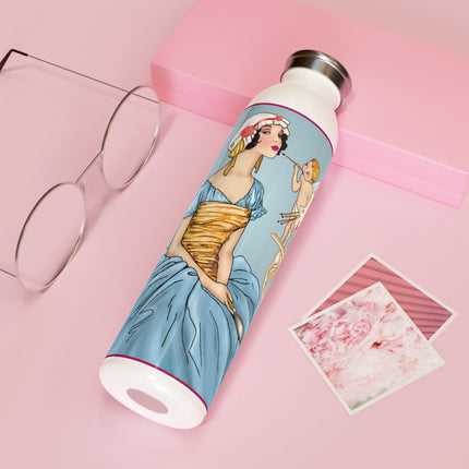 The Enchanting Painter: A Fairy's Artistic Touch Slim Water Bottle