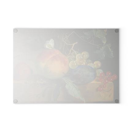Fruit Still Life by Jan Van Huysum Glass Cutting Board