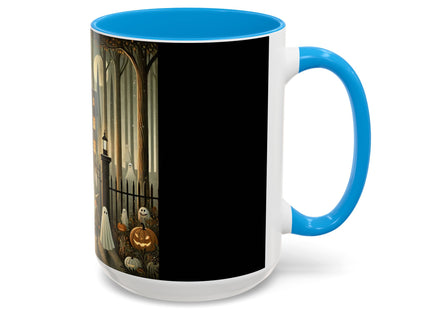 Ghostly Welcome – A Halloween Night Colorful Mugs (11oz, 15oz)