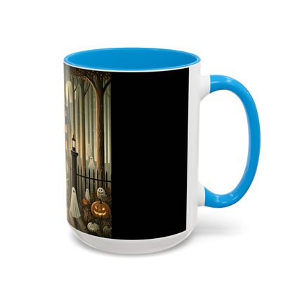 Ghostly Welcome – A Halloween Night Colorful Mugs (11oz, 15oz)