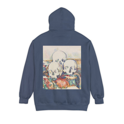 The Three Skulls by Paul Cézanne Unisex Garment-Dyed Hoodie