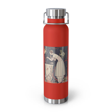 L'Etourdissant Petit Poisson (The Dazzling Little Fish) by George Barbier Copper Vacuum Insulated Bottle, 22oz